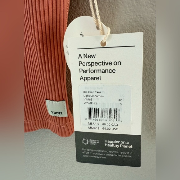 Vuori - Rib Crop Tank - Light Cinnamon - Picture 10 of 11